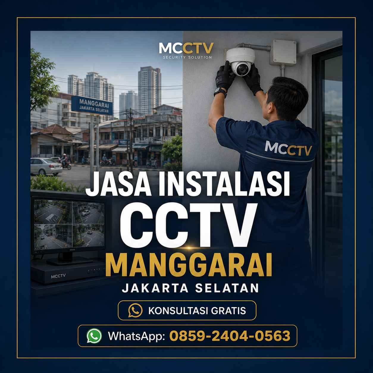 Jasa instalasi CCTV Manggarai Jakarta Selatan MCCTV dengan teknisi profesional
