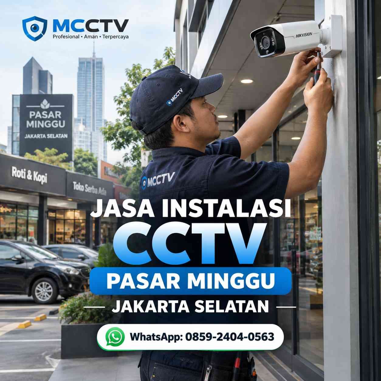 Jasa instalasi CCTV Pasar Minggu Jakarta Selatan oleh MCCTV untuk toko ruko kantor dan area usaha