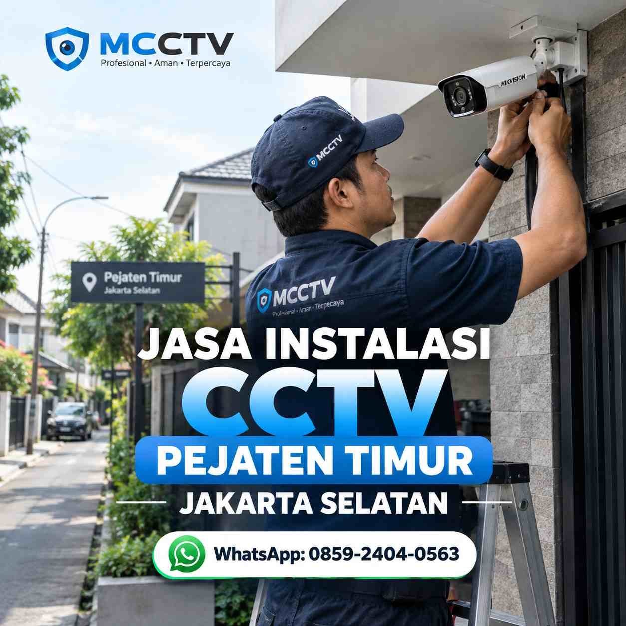 Jasa instalasi CCTV Pejaten Timur Jakarta Selatan oleh MCCTV untuk rumah toko dan usaha dengan pemasangan rapi