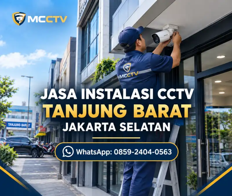 Jasa instalasi CCTV MCCTV di Tanjung Barat Jakarta Selatan untuk pengawasan ruko dengan kamera CCTV profesional dan konsultasi WhatsApp 0859-2404-0563.